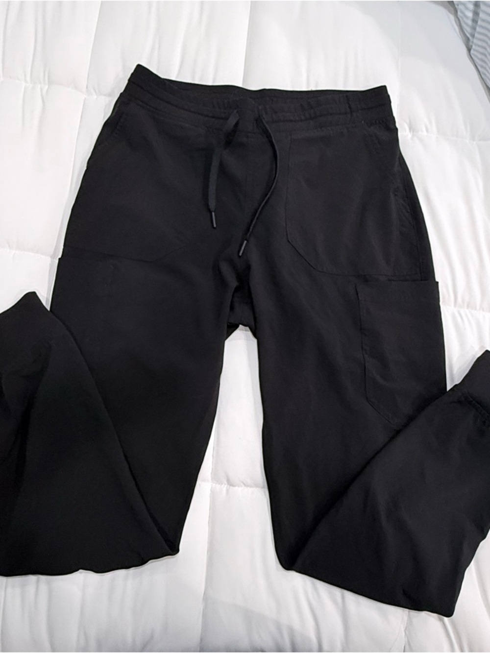 Carhartt Women's Black Drawstring Cargo Jogger Pants - Picture 5 of 6